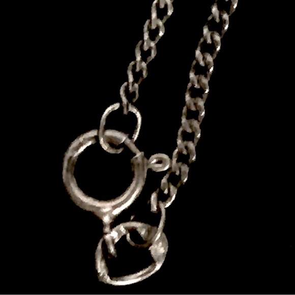 A sterling silver necklace with wire wrapped agate. 20” total length. - Picture 3 of 5